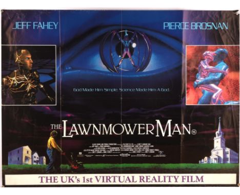 The Lawnmower Man (1992), British Quad Film Poster, folded, 30 x 40 inches Condition Report:  Fair condition, black conservat