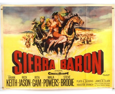 Collection of 5 British Quad Film Posters, Sierra Baron (1958), Tension at Table Rock (1956), It Started with a Kiss (1959), 