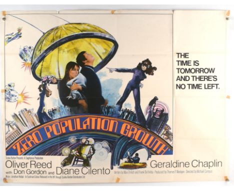 Collection of 6 British Quad Film Posters from the 1970s including the cult sci-fi Zero Population Growth (1972), starring Ol