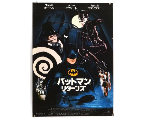 Batman Returns (1992), Japanese B2 Poster, collage style, unfolded, 20 ¼ x 28 ¾ inches Condition Report:  Good condition, edg