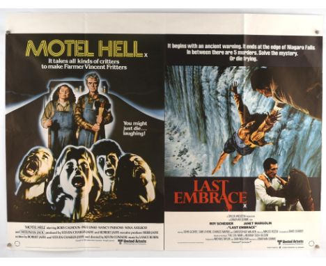 Collection of 10 British Quad Film Posters for: Motel Hell / Last Embrace (1979/80) double bill, The Sphinx (1981), Altered S