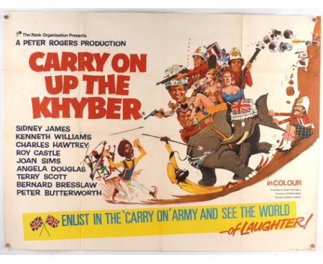 Carry On Up The Khyber (1968), British Quad Film Poster, artwork by Renato Fratini, folded, 30 x 40 inches Condition Report: 