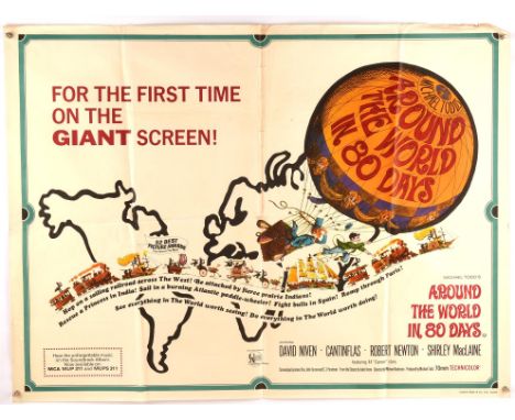 Collection of 12 British Quad Film Posters for Around the World in 80 Days (1956), Thoroughly Modern Millie (1967), Mean Mach
