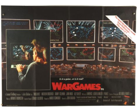 WarGames (1983), British Quad Film Poster, folded, 30 x 40 inches Condition Report:  Very good condition, light surface creas