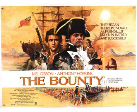 The Bounty (1984), British Quad Film Poster, artwork by Brian Bysouth, folded, 30 x 40 inches Condition Report:  Very good co