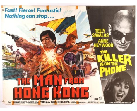 Collection of 10 British Quad Film Posters for The Man From Hong Kong / The Killer is On the Phone (1975/72), double bill, Ro