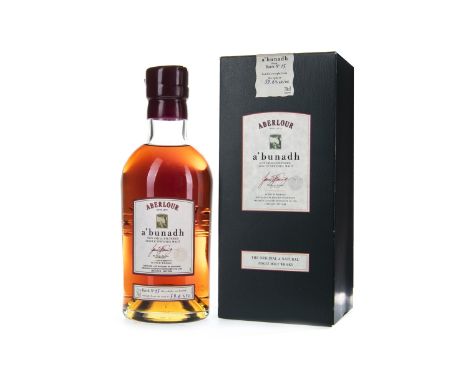 ABERLOUR A'BUNADH BATCH 15 Single Malt Scotch Whisky Matured in Olorosso butts. 70cl, 59.6% volume, in carton.