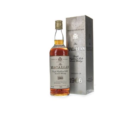 MACALLAN 1966 18 YEARS OLD Single Malt Scotch Whisky Matured in sherry wood, bottled 1984. 75cl, 43% volume, in carton.