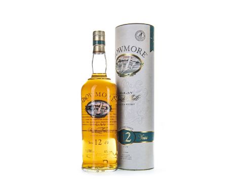 BOWMORE 12 YEARS OLD - ONE LITRE SIngle Malt Scotch Whisky One litre, 43% volume, in tube.