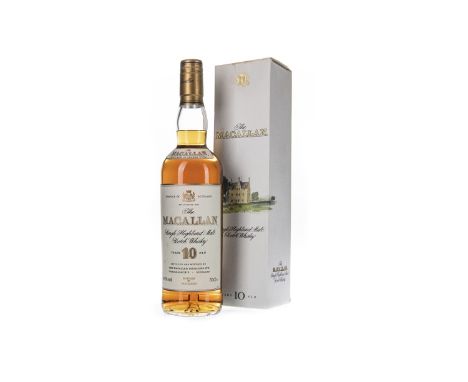 MACALLAN 10 YEARS OLD Single Malt Scotch Whisky Matured in sherry wood. 70cl, 40% volume, in carton.