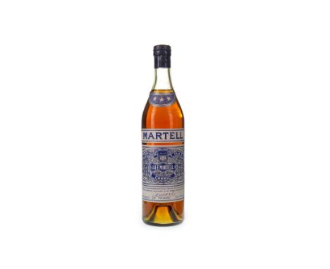 MARTELL THREE STAR - SPRINGCAP Cognac, France. Full sized bottle, 70° proof.