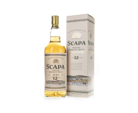 SCAPA AGED 12 YEARS - ONE LITRE Single Malt Scotch Whisky One litre, 40% volume, in carton.