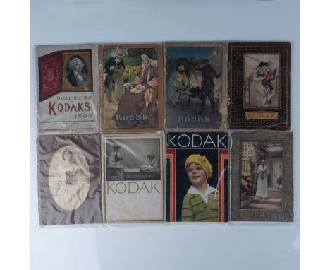 A remarkable collection of Kodak catalogues spanning the years 1899 to 1931, featuring early promotional material from the Ea