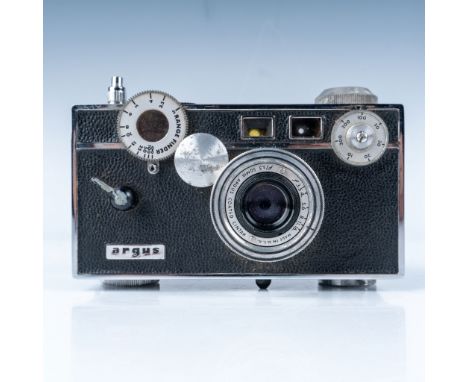 The Argus Model C3, popularly known as "The Brick," is a classic 35mm rangefinder camera manufactured by the Argus Corporatio