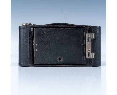 This is a vintage Kodak No. 2A Folding Autographic Brownie camera, produced in the early 20th century by the Eastman Kodak Co