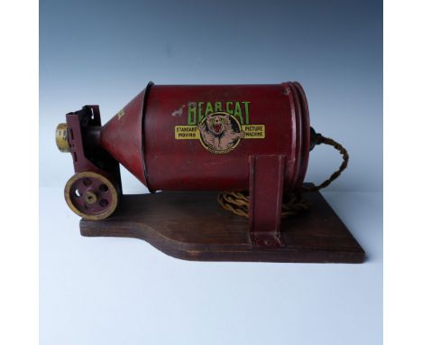 Vintage Bearcat Standard Moving Picture Machine, an early 20th-century film projector made in America. Featuring a distinct r