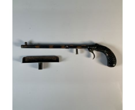 A vintage Burke &amp; James Ideal Flash Gun Model No.1, is a rare early 20th-century photographer's accessory designed to cre