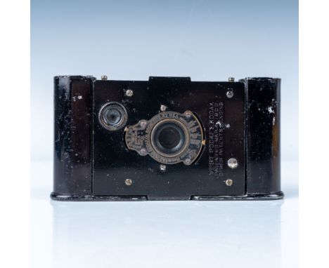 A vintage Eastman Kodak Vest Pocket Folding Camera, Model B, produced by the Eastman Kodak Company during the early 20th cent