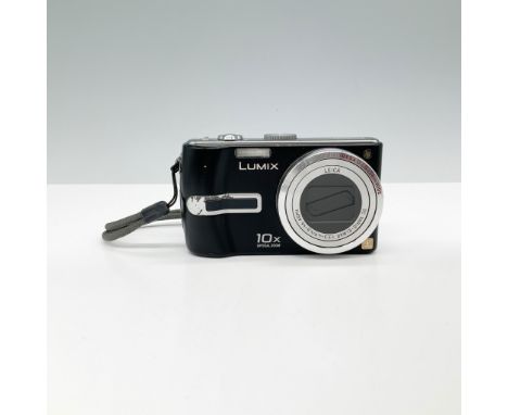 This Panasonic Lumix DMC-TZ3 is a compact digital camera known for its versatility, featuring a 10x optical zoom lens by Leic