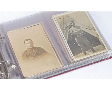 Collection of 70 postcard photographs of British and Commonwealth service men and women at the time of the First World War an