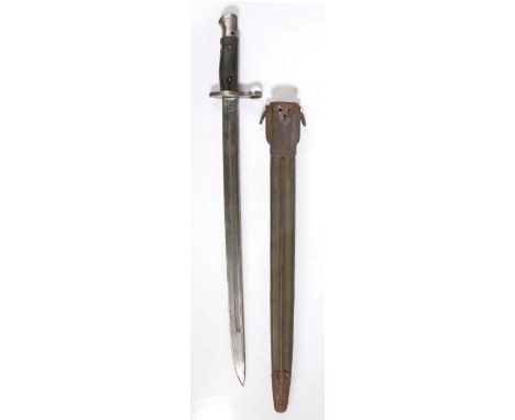 U.S. 1917 pattern Remington bayonet, stamped with U.S. Ordnance marks on one side of the ricasso, and the Remington maker mar