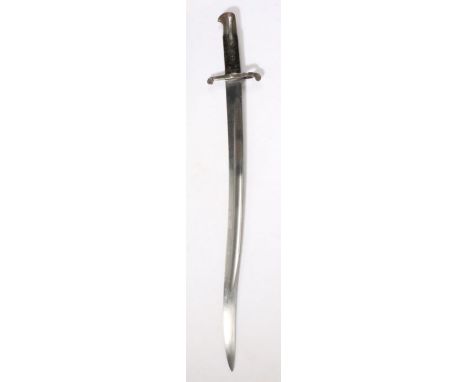 British 1856 Pattern Yataghan Sword Bayonet, no markings, scabbard absent