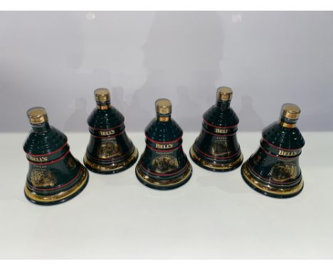 Five boxed Bell's Old Scotch Whisky bells or 'Christmas Decanters', dating from the 1990s