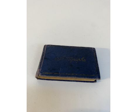 A small early-mid 20th century autograph album, containing signatures of Liverpool, Newcastle United and Manchester United Fo