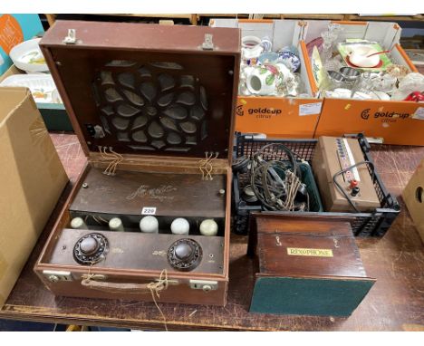 A Rexophone, an Aeonic Suitcase V and vintage headphones