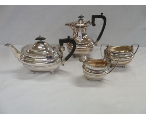 Silver four piece tea set - Walker &amp; Hall - Sheffield 1925 - 27 