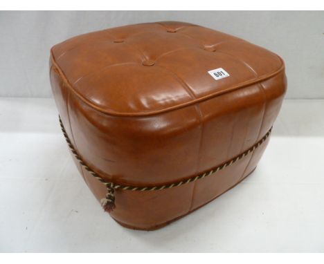 1960's Sherborne vinyl buttoned pouffe