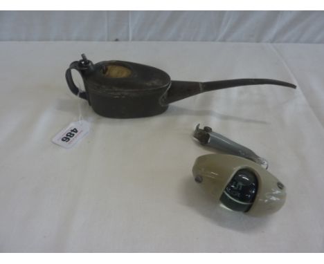 Braimes oil can - Till &amp; Whitehead, Manchester and nautical compass (2) 