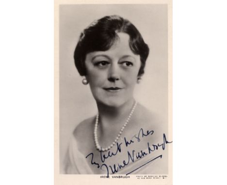 THEATRE: Selection of vintage signed postcard photographs, signed pieces and letterheads, a few letters etc., by various stag