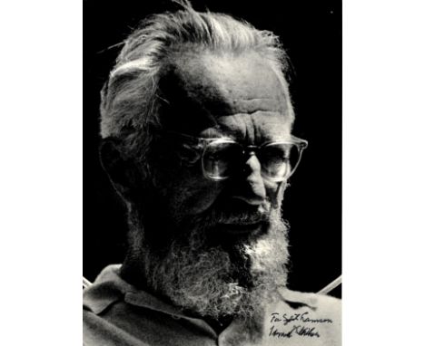STEICHEN EDWARD: (1879-1973) American Photographer. Vintage signed and inscribed 6.5 x 8.5 photograph, a close-up portrait st