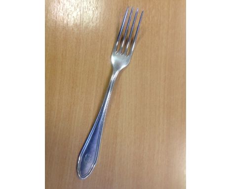 [BRAUN EVA]: (1912-1945) German Companion of Adolf Hitler and, for a short time, his wife. An original silverware fork origin