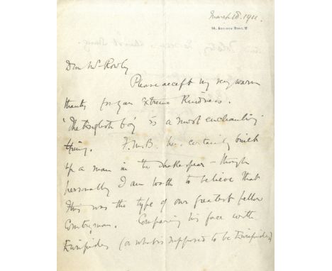 LITERATURE: Selection of signed clipped pieces, cards, A.Ls.S., T.Ls.S. etc., by various writers, novelists and poets etc., i