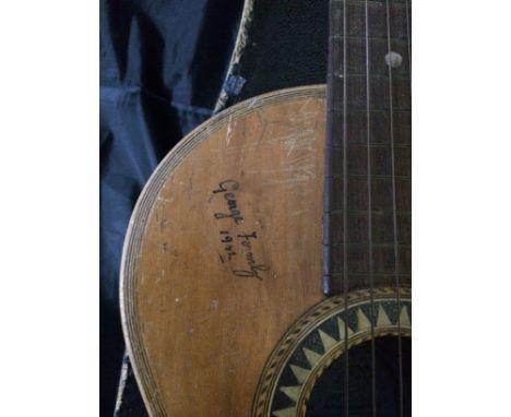 FORMBY GEORGE: (1904-1961) English Singer &amp; Comedian. A vintage wooden Hawaiian guitar bearing a Jose Fernandez circular 