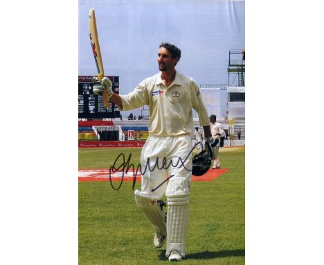 AUSTRALIA CRICKET: Selection of signed pieces, cards, signed programme and magazine photographs of various sizes (some colour