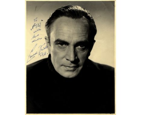 VEIDT CONRAD: (1893-1943) German Actor, remembered for his role as Major Heinrich Strasser in Casablanca (1942). Vintage sign