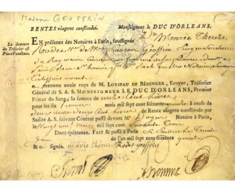 GEOFFRIN MARIE THERESE RODET: (1699-1777) French Patron of the most influential Philosophes and Encyclopedistes during the pe