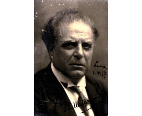 MASCAGNI PIETRO: (1863-1945) Italian Composer. Vintage signed postcard photograph of the composer in a head and shoulders pos