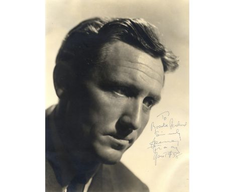 TRACY SPENCER: (1900-1967) American Actor, Academy Award winner. Vintage signed and inscribed 10 x 13 photograph of Tracy in 
