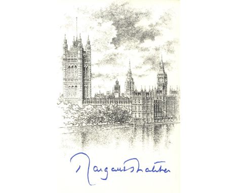 BRITISH PRIME MINISTERS: Selection of signed pieces, signed menu cards (some front covers only), signed colour photographs (2