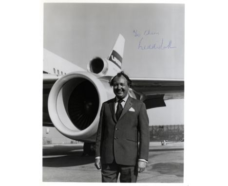LAKER FREDDIE: (1922-2006) British Airline  Entrepreneur, founder of Laker Airways in 1966. Signed and inscribed 8 x 10 photo