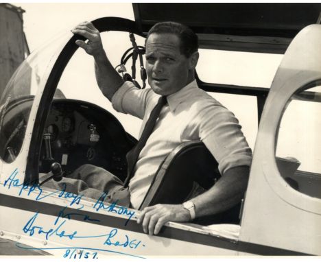 AVIATION: Douglas Bader (1910-1982) British World War II Ace (22.5 victories), recognised for his important role during the B