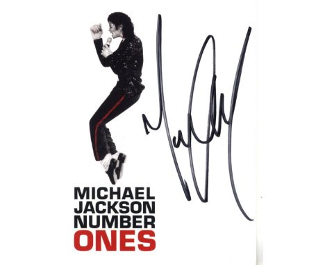 JACKSON MICHAEL: (1958-2009) American Pop Singer. Signed printed CD sleeve for Michael Jackson's Number Ones, signed in bold 