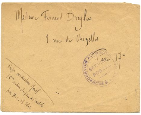 RAVEL MAURICE: (1875-1937) French Composer. An unusual autograph envelope signed ('Ravel') in the return address, addressed i