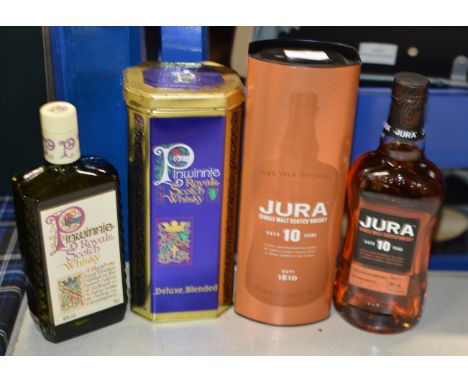 JURA 10 YEAR OLD WHISKY WITH BOX - 70CL, 40% VOL &amp; PINWHINNIE ROYALE SCOTCH WHISKY WITH BOX - 70CL, 40% VOL      