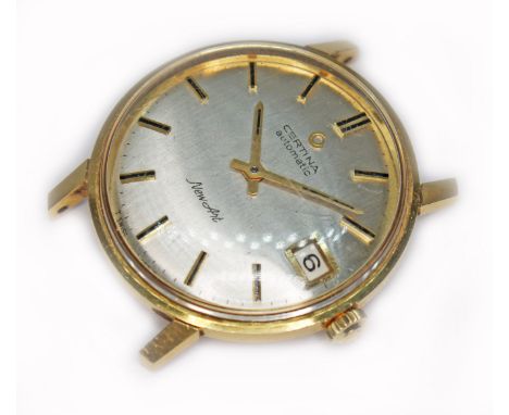 A vintage Certina New Art watch, circa 1967, ref. 5810.108, signed silver dial, date aperture at 3 o'clock, index hour marker