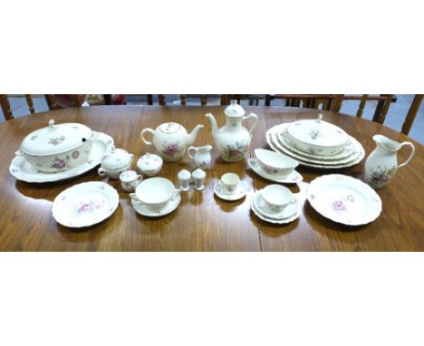 Royal Copenhagen extensive 'Frijsenborg' pattern tea, coffee and dinner service. Twenty Four place setting, approx 272 pieces